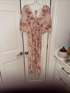 Truth Blush Pink Floral Maxi Dress